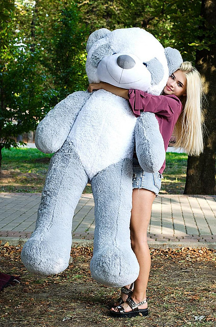 Плюшева Панда 2 метри. Велика Плюшева Панда. Велика М'яка іграшка сіра Плюшева Панда 200 см Тернопіль - фото 2