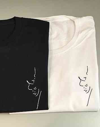 Парні футболки для хлопця та дівчини з абстрактним малюнком Чернівці