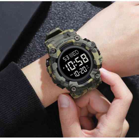 Тактичний водостійкий кварцовий годинник Skmei Kamo Green Вінниця