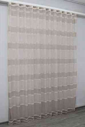 Тюль VR-Textil 1907т Flora Батист Білий з фіолетовим та салатовим 300х270 см (40-243) Київ