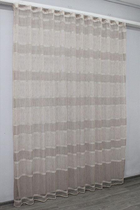 Тюль VR-Textil 1907т Flora Батист Білий з фіолетовим та салатовим 300х270 см (40-243) Київ - фото 4