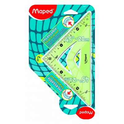 Лінійка Maped Косинець UNBREAKABLE 45гр/210мм (гіпотенуза) пластик (MP.244421) Вінниця