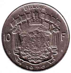 Монета 10 франков. 1976 год, Бельгия. (Belgie) Полтава
