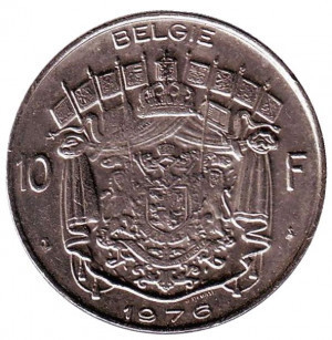 Монета 10 франков. 1976 год, Бельгия. (Belgie) Полтава - изображение 1