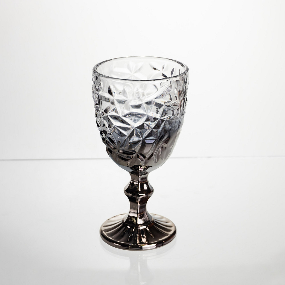 Набір келихів для вина 6 штук 240 мл винні келихи на ніжці скляні фужери для вина подарункові Сірий HP-19-182 Коломыя - изображение 2