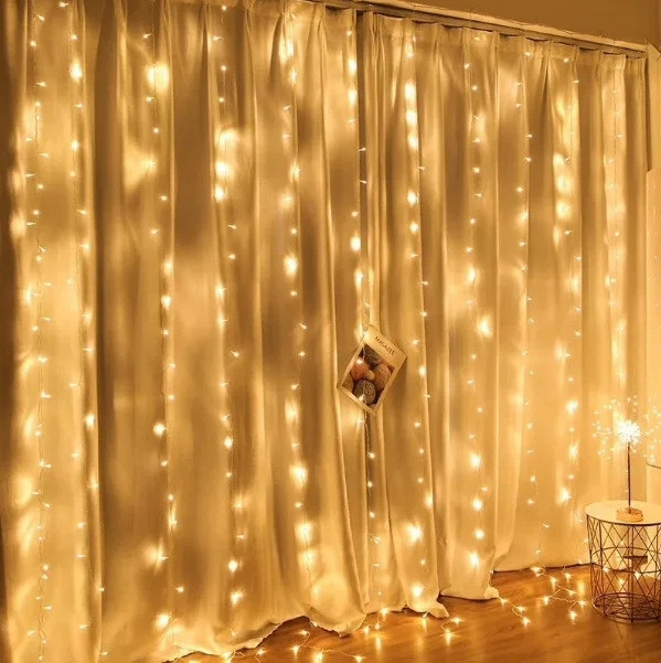 Світлодіодна гірлянда Штора 2х2м 360 LED (Теплий білий світ) Вінниця - фото 6