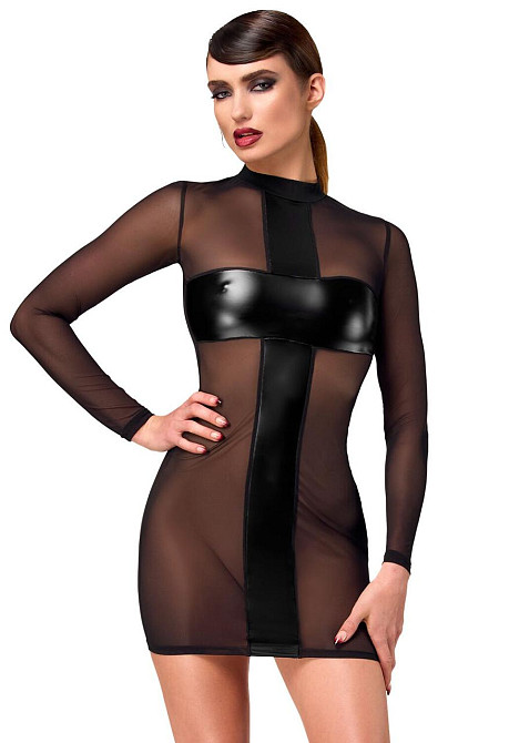 Платье Noir Handmade F369 Crossfire Mesh & Wetlook Mini dress S Sex Aura Киев - изображение 1