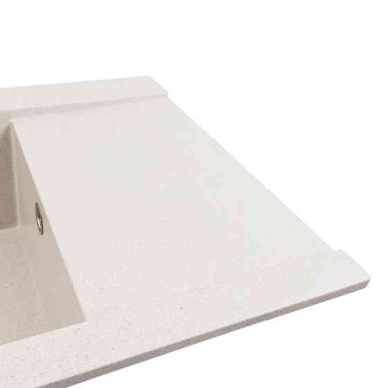 Гранітна мийка для кухні Platinum 9651 ATLAS матова Біла в крапку Коломия