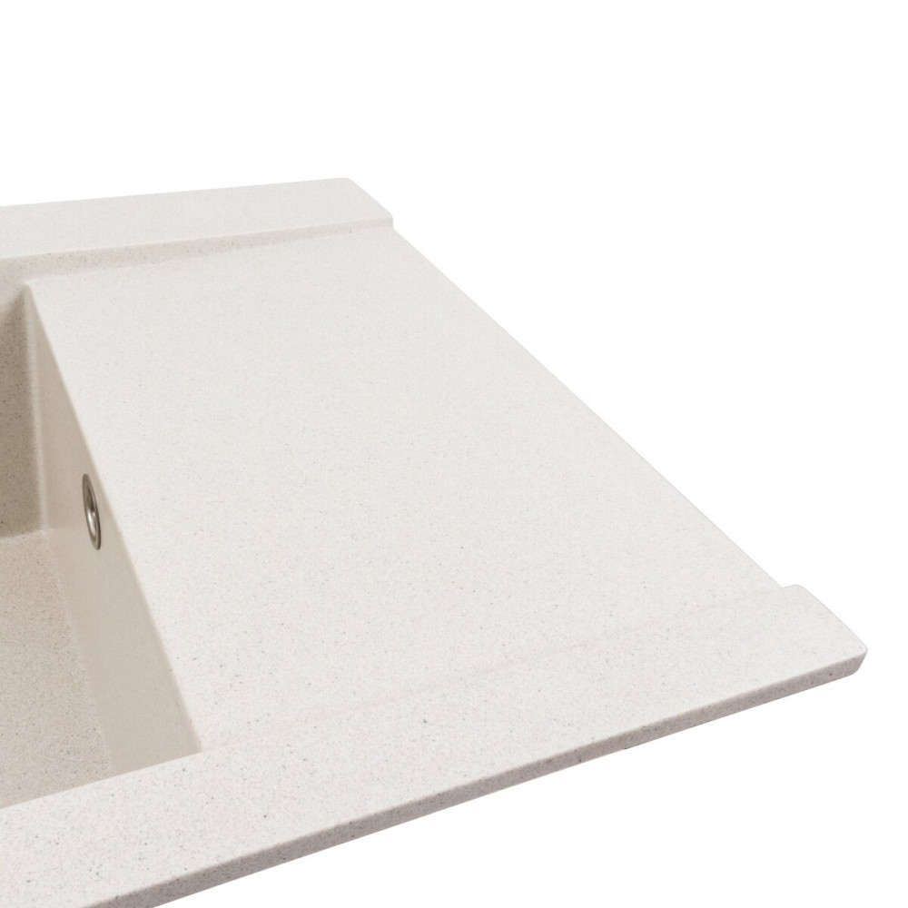 Гранітна мийка для кухні Platinum 9651 ATLAS матова Біла в крапку Коломия - фото 3