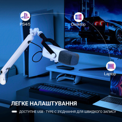 Микрофон Fifine TAM8W USB White (TAM8W) Винница - изображение 6