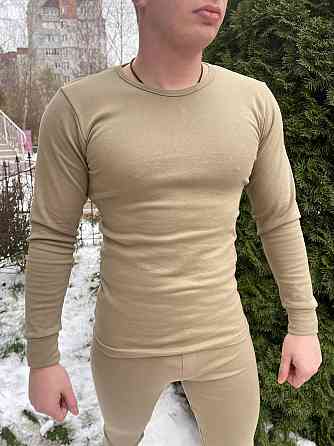 Мужское тактическое термобелье Termal хлопок на флисе (Песок) 2XL Винница
