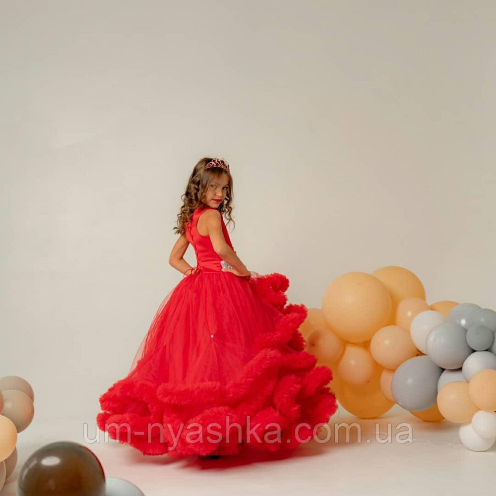 Пышное платье Облачко КРАСНОЕ на 4-6, 6-8, 9-10 лет Кривой Рог - изображение 4
