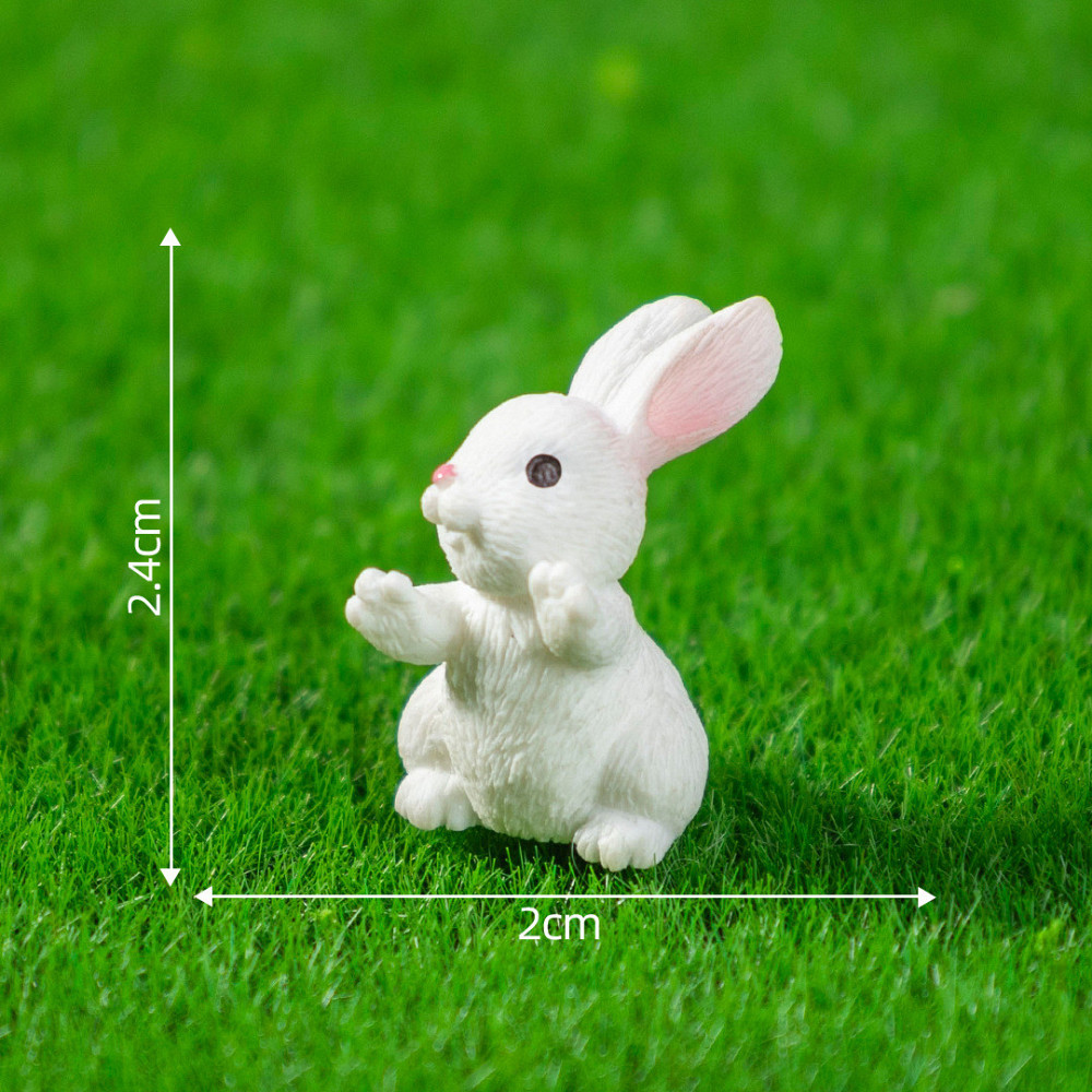 Декоративные кролики миниатюрные для флрариума и крупноконечных композиций. Набор 12 фигурок Одесса - изображение 11