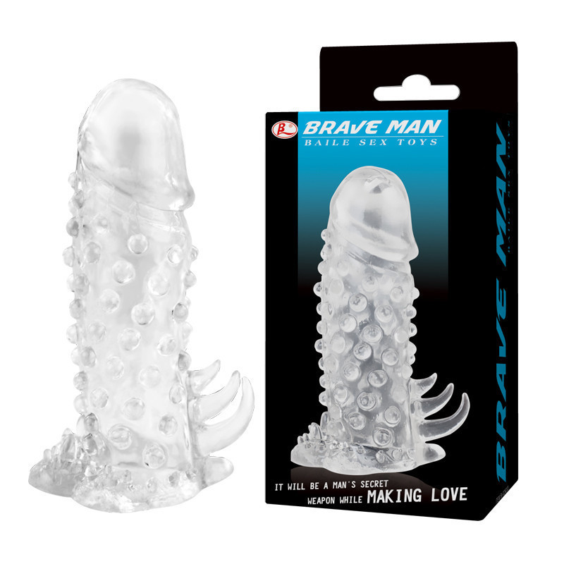 Насадка на член - Brave Man Penis Sleeve Clear Sex Aura Київ - фото 1