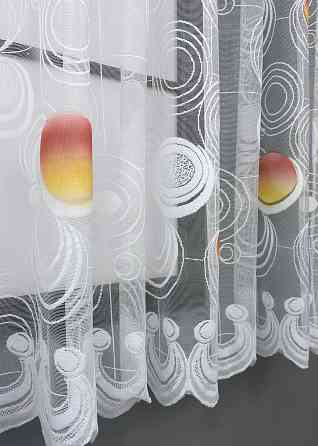 Тюль жакард VR-Textil № 1883т Арка на кухню колір білий 300х150 см (53-0083) Київ