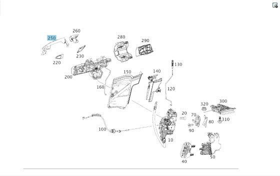Mercedes-Benz  A2047601470 Зовнішня ручка правих дверей з хромом і Keyless-Go E-class W212 SLK/SLC R172 C-Class W204 E-Class Coupe C207 CLS C218 ML/GL Одеса