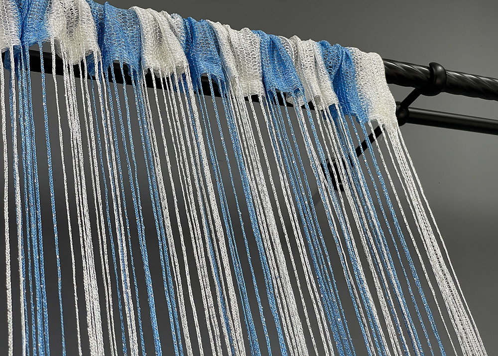 Шторы-нити с люрексом Голубой с белым 300х300см 1 шт (61-071) Киев - изображение 6