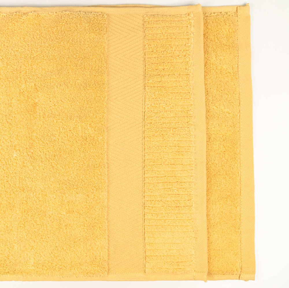 Махровий рушник 50x90см Преміум якості Зеро Твіст Бордюр 550г/м2 (Жовтий) Суми - фото 3