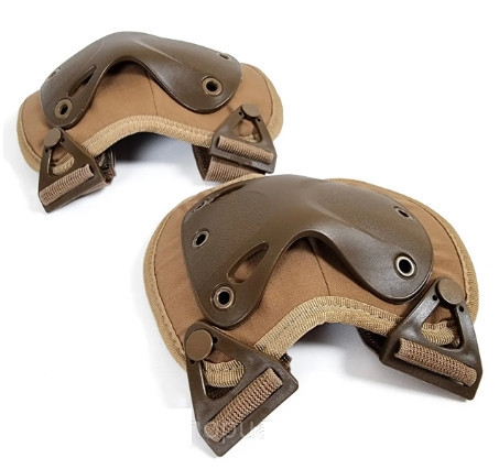 Тактичний комплект Наколінники + налокотники з міцного пластику FH 77 (Коричневий) Вінниця - фото 7