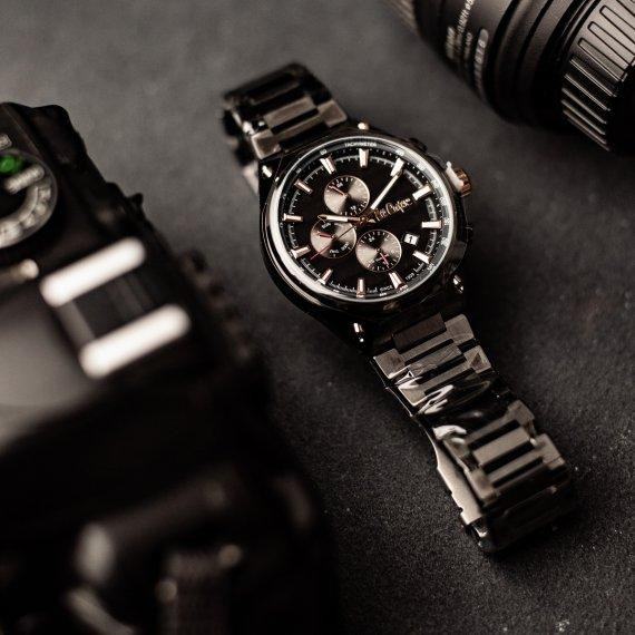 Мужские водостойкие наручные часы Lee Cooper Ice (Черные) Винница - изображение 6