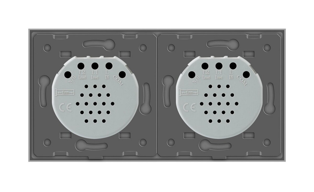 Розумний сенсорний ZigBee вимикач 2 сенсора (1-1) Livolo сірий (VL-C701Z/C701Z-15) Коломыя - изображение 4