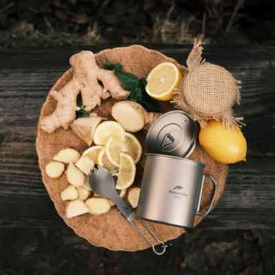 Ложка-вилка туристическая Naturehike титанова NH19C001-J (6927595734766) Винница