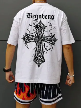 Футболка мужская с принтом  48 Белая 2664093760 Днепр