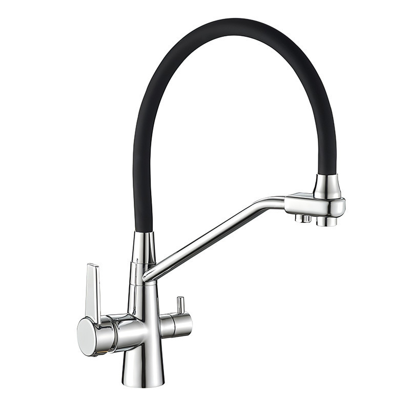 Змішувач для кухні з під'єднанням під фільтр Mixxus Premium Velis 021 Reflector Black Чорний Чернівці - фото 2