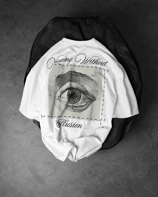 Футболка чоловіча с принтом  42 Біла 2664090343 Дніпро - фото 1