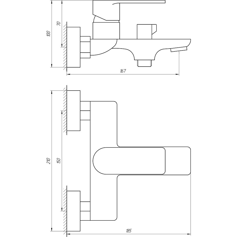Змішувач для ванни Globus Lux Niagara GLN-0102N Луцк - изображение 8