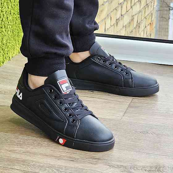 Мужские Кроссовки FILA Черные Кеды Фила Кожаные (размеры: 40,41,42,43,44) Видео Обзор Днепр