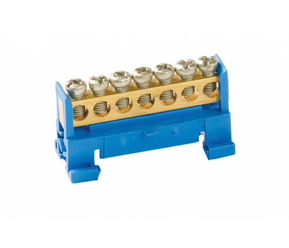 Шина нулевая 7 отверстий под DIN-рейку Q50 Полтава - фото 1