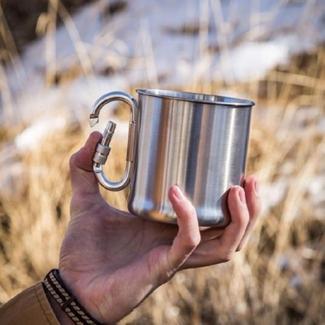 Кружка металлическая 500 мл с ручкой карабином Одесса - изображение 7