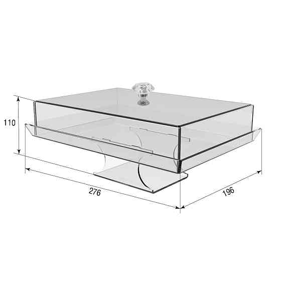 Тарелка для сыра EKOSTAR из акрила 276х196х110 Киев