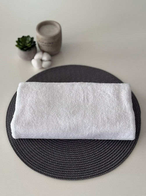 Рушник банний махровий Ideal Textile білий 70х140 см 550 г/м2 (56860368) Чернівці - фото 6