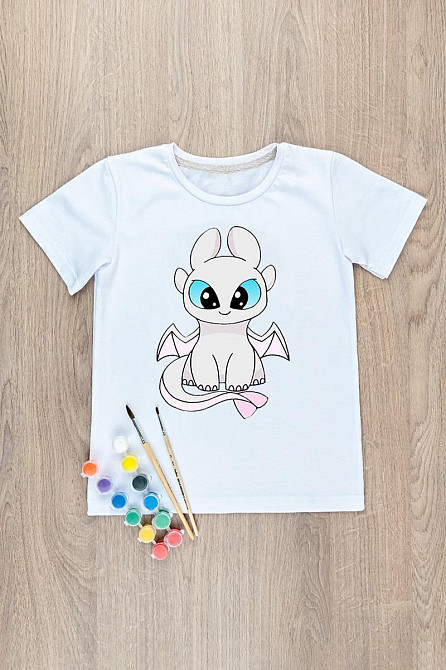 Футболка-розмальовка дитяча Денна Фурія, Крохатушка- Одяг Київ - фото 2