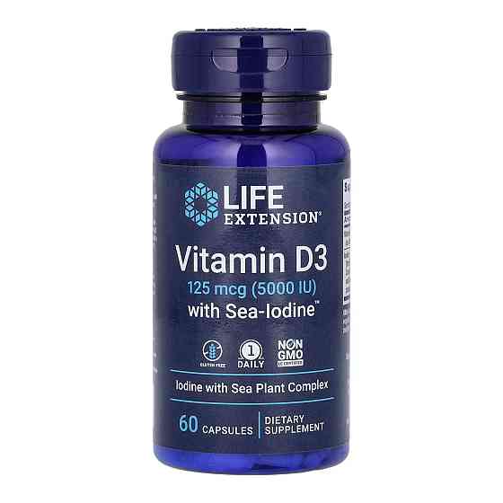 Vit D3 with Sea-Iodine™ 125 mcg (5000 IU) - 60 caps Луцк