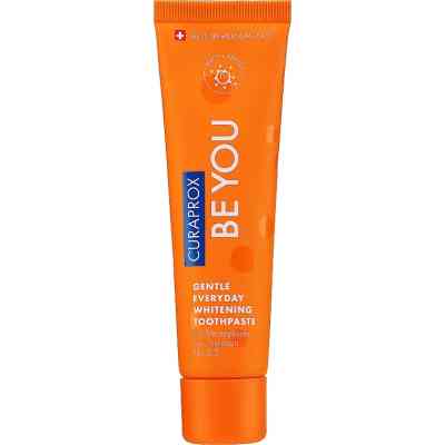 Зубна паста Curaprox Be You Вибілювальна Зі смаком персика й абрикоса з ментоловими кульками 60 мл (7612412429503) Вінниця