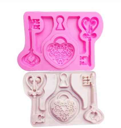 Молд силиконовый Ключи и замок 82 на 57 см розовый Киев