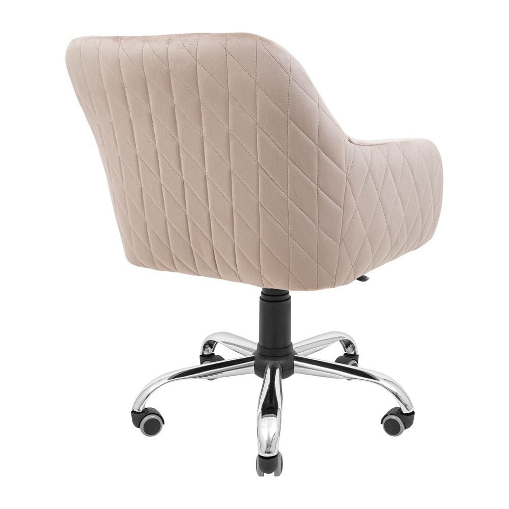 Стілець крісло м'який LibertyDesign U Riviera 21 Piastra Roll Хром Кремовий Київ - фото 4