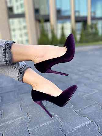 Туфлі жіночі LENA MELIANI фіолетовий оксамит каблук 11.5 см 35р. 36р. (F905-M91) Коломыя