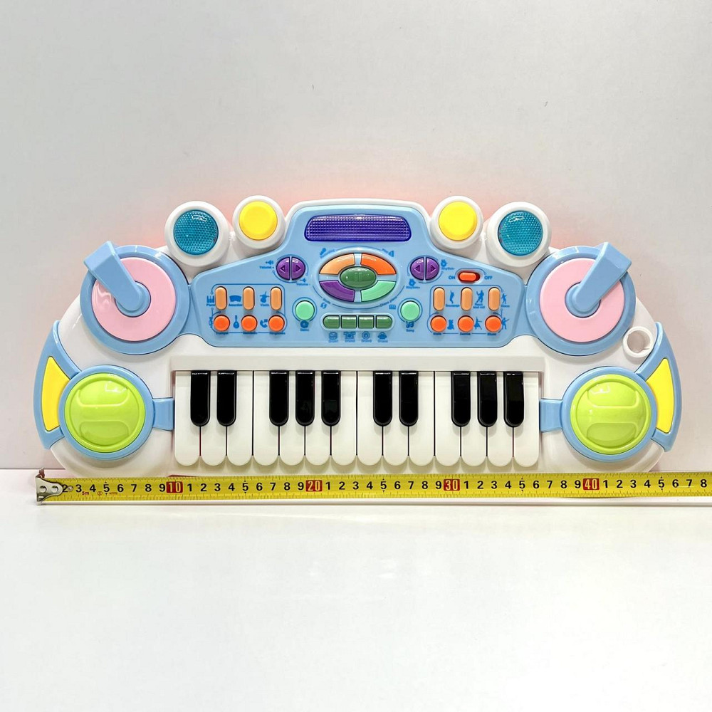 Синтезатор дитячий 24 клавіші музика світло запис 6 ритмів Блакитний (CY-6032B) Чернигов - изображение 4