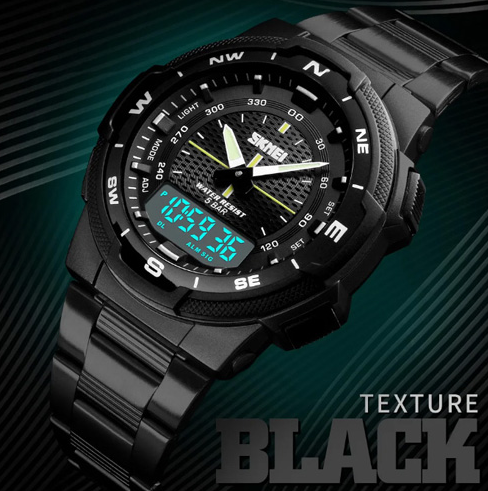 Наручні годинники SKMEI 1370BKWT, ЧОРНИЙ/БІЛИЙ, 10241 Дніпро - фото 2