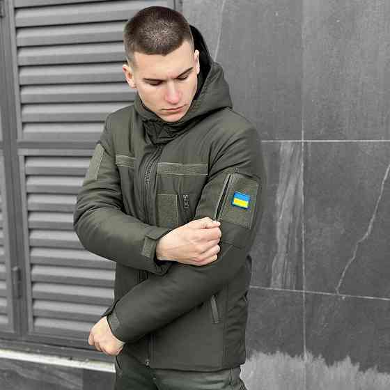 Мужская зимняя Куртка с капюшоном Pobedov Winter Jacket Motive ЗИМА Киев