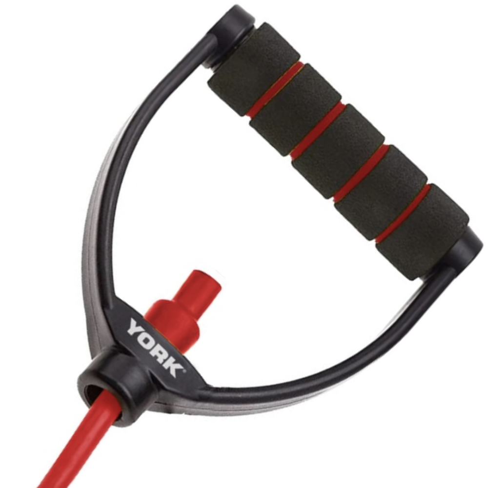 Еспандер трубчастий з ручками York Medium, червоний Киев - изображение 4