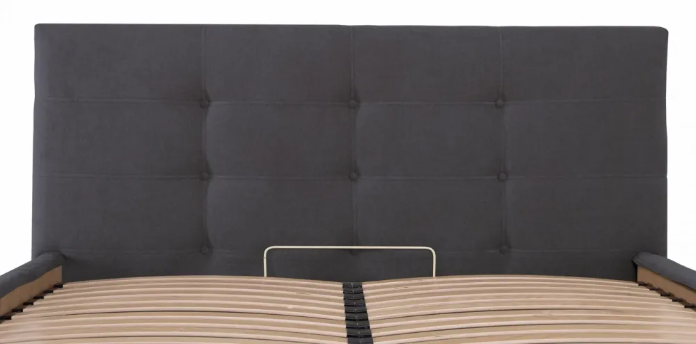 Кровать Двуспальная Manchester Comfort 160 х 190 см Мисти Dark Grey С подъемным механизмом и нишей для белья Темно-серый Киев - изображение 5