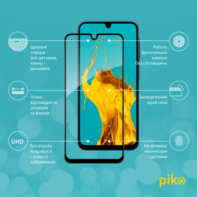 Стекло защитное Piko Full Glue Samsung A16 Black (1283126598609) Винница - изображение 2