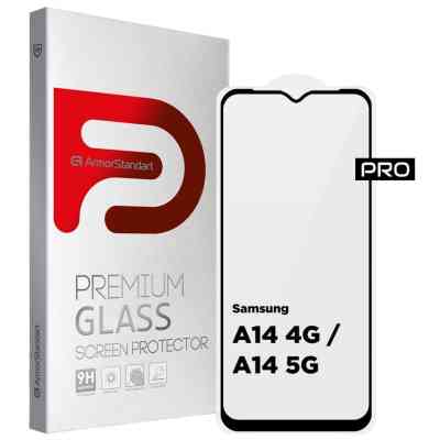 Стекло защитное Armorstandart Pro Samsung A14 4G / A14 5G Black (ARM66206) Винница