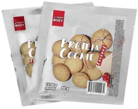 Протеиновое печенье Craft Whey Protein Cookie 60g Кокос (Поштучно) Киев
