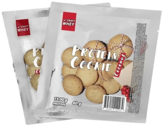Протеиновое печенье Craft Whey Protein Cookie 60g Кокос (Поштучно) Киев - изображение 1